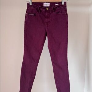Frame Denim Women's Deep Purple Skinny Jeans